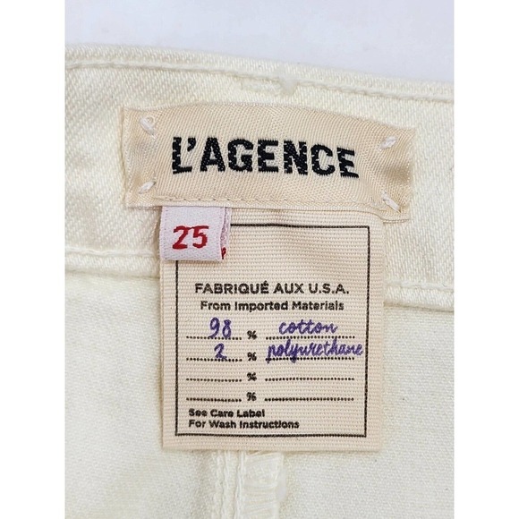 L'AGENCE Audrey Mid Rise Shorts Frayed Hem Women's Size 25 NWT Summer - Picture 5 of 9